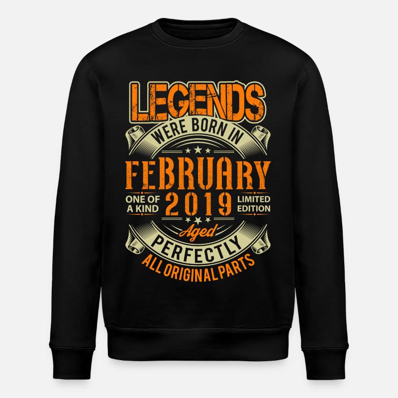 Légende d’anniversaire de février 2019 - Sweat bio ROLLER Stanley/Stella Unisexe - noir
