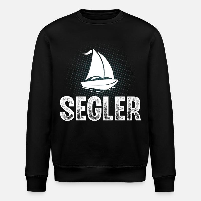 Segeln Segler Segelboot - Stanley/Stella Unisex Bio-Sweatshirt ROLLER - Schwarz