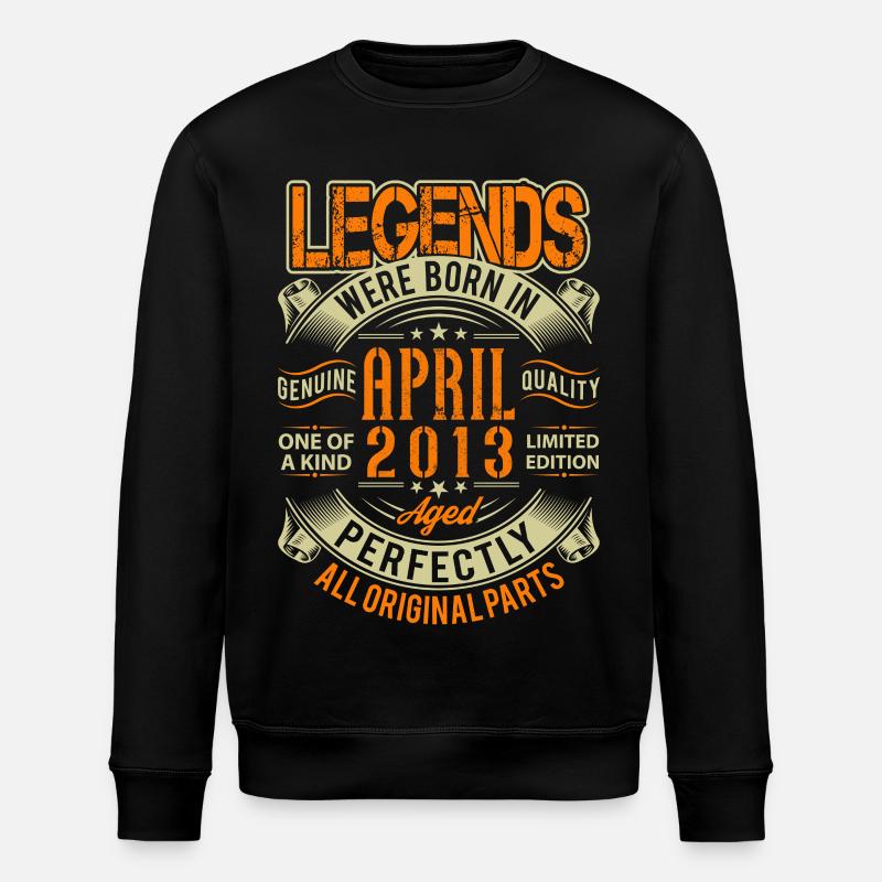 Légende d’anniversaire d’avril 2013 - Sweat bio ROLLER Stanley/Stella Unisexe - noir