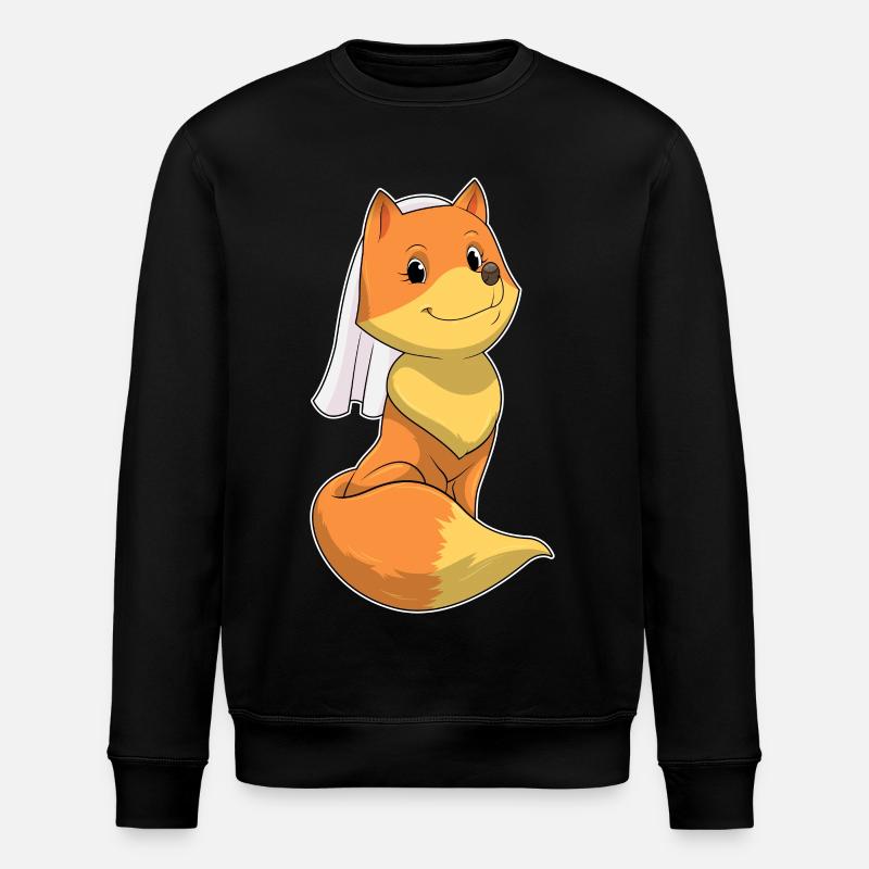 Fuchs Braut Schleier Hochzeit - Stanley/Stella Unisex Bio-Sweatshirt ROLLER - Schwarz