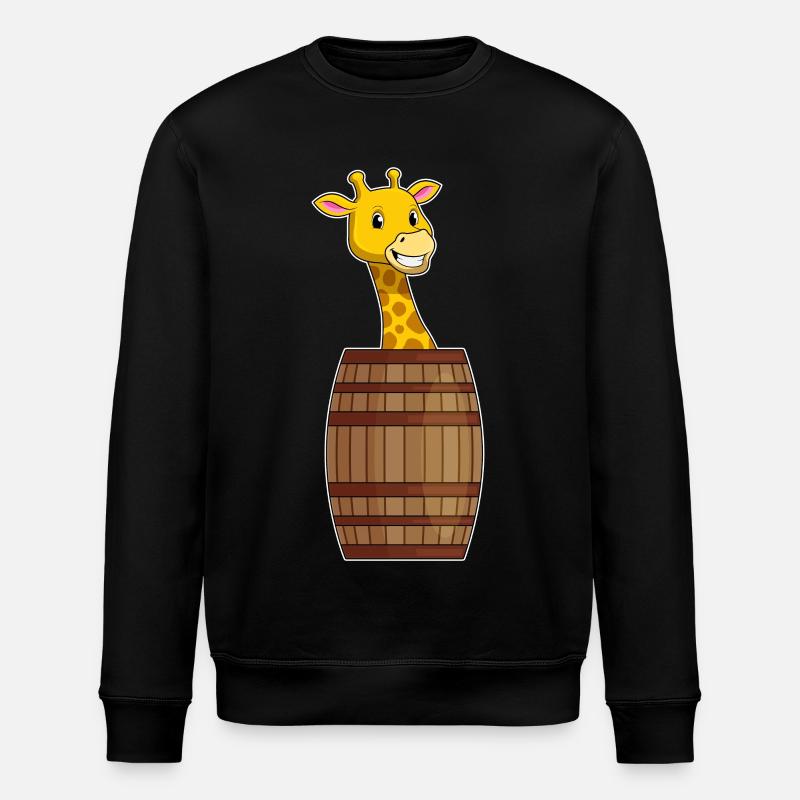 Giraffe Barrel - Stanley/Stella ROLLER Unisex Organic Sweatshirt - black