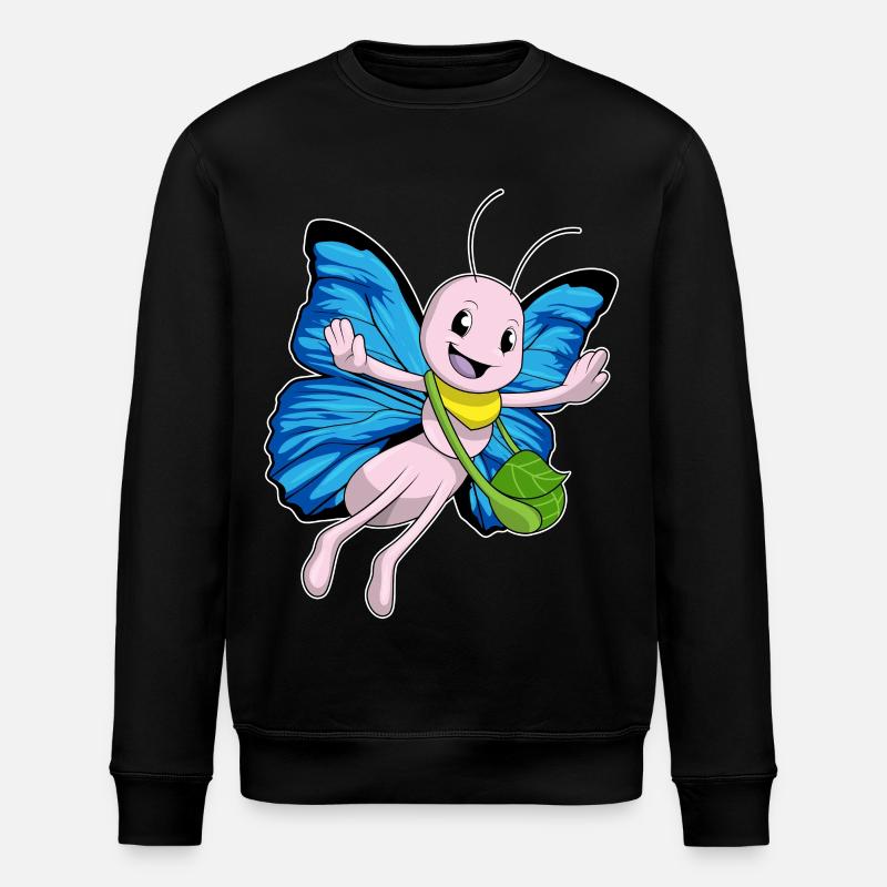 Butterfly with handbag - Stanley/Stella ROLLER Unisex Organic Sweatshirt - black