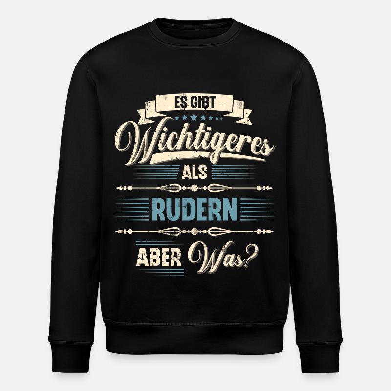 Rudern Ruderer Ruderboot - Stanley/Stella Unisex Bio-Sweatshirt ROLLER - Schwarz