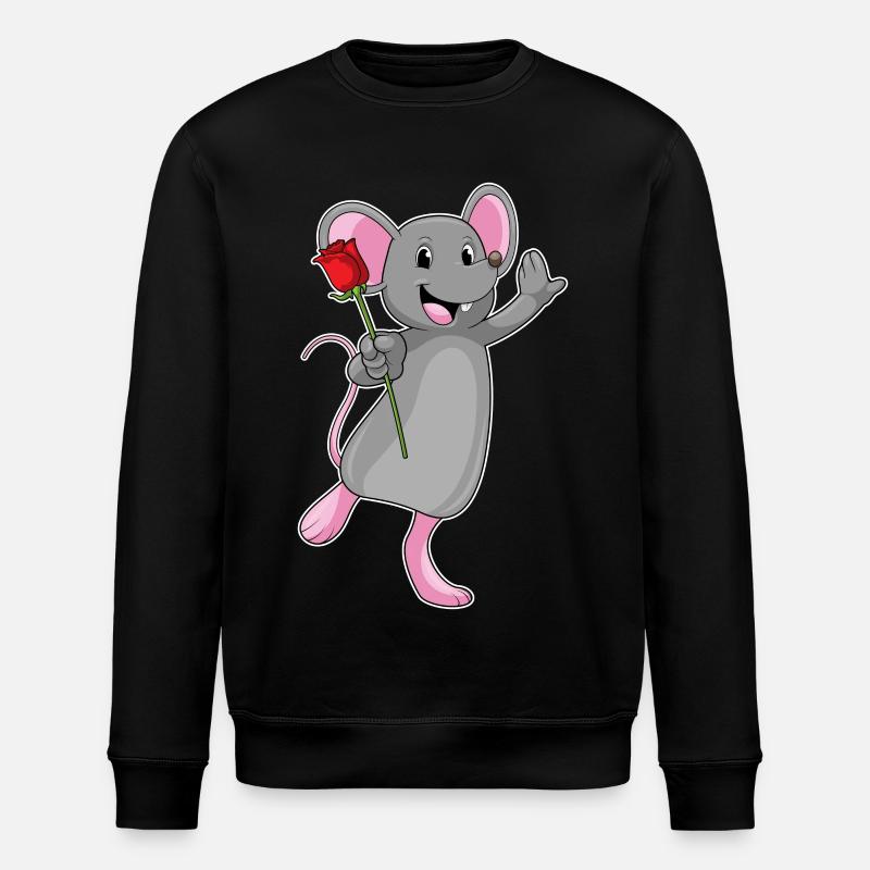Rat Rose - Stanley/Stella ROLLER Unisex Organic Sweatshirt - black