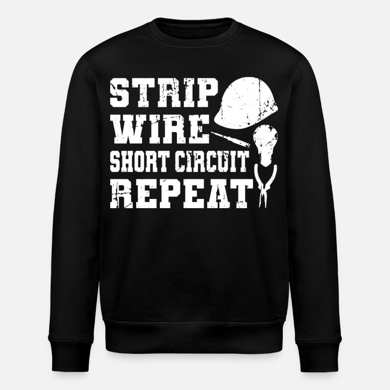 Electrical Engineer Quote - Stanley/Stella ROLLER Unisex Organic Sweatshirt - black