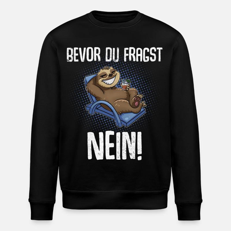 Bevor Du Fragst Nein! - Stanley/Stella Unisex Bio-Sweatshirt ROLLER - Schwarz