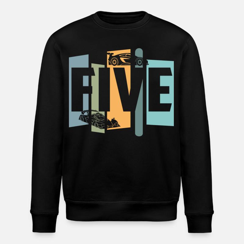 Five years old - Stanley/Stella ROLLER Unisex Organic Sweatshirt - black