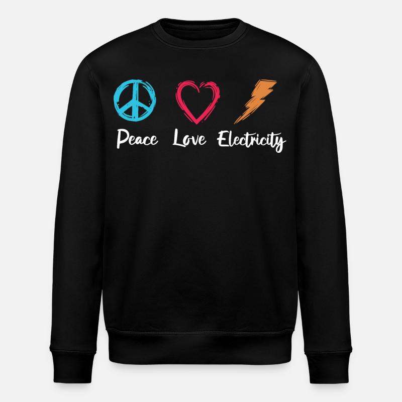 Paix Amour Électricité - Sweat bio ROLLER Stanley/Stella Unisexe - noir