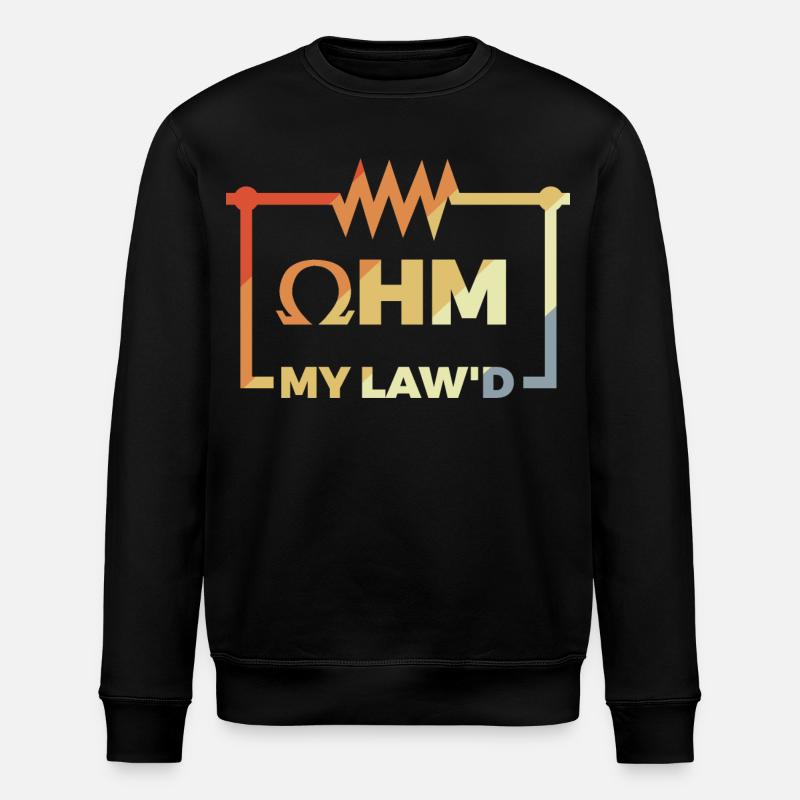 Lustiges Ohmsches Gesetz - Stanley/Stella Unisex Bio-Sweatshirt ROLLER - Schwarz