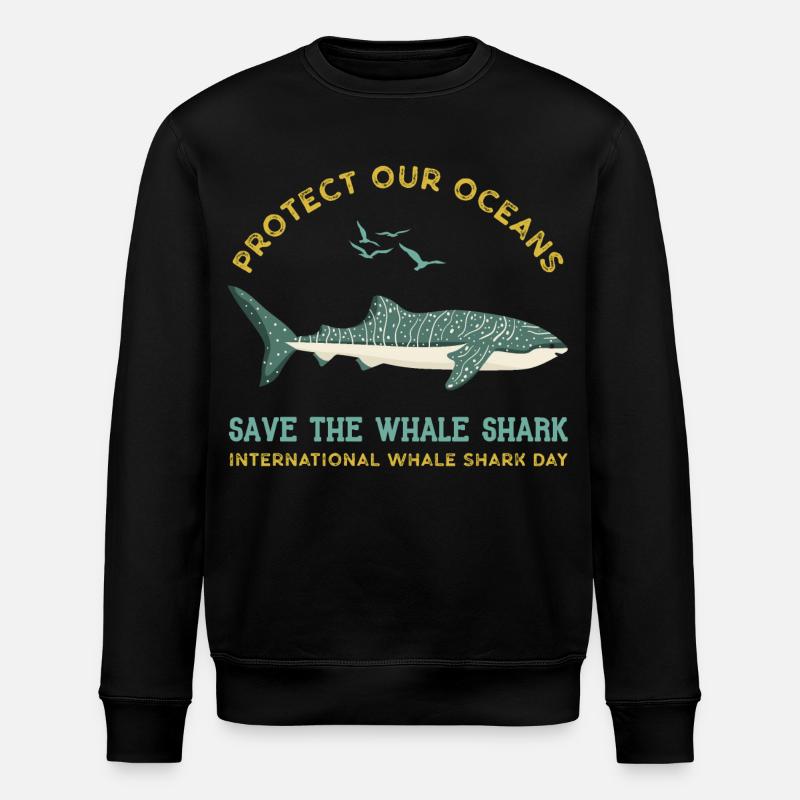 Sauvez les requins-baleines - Protégez nos océans - Sweat bio ROLLER Stanley/Stella Unisexe - noir