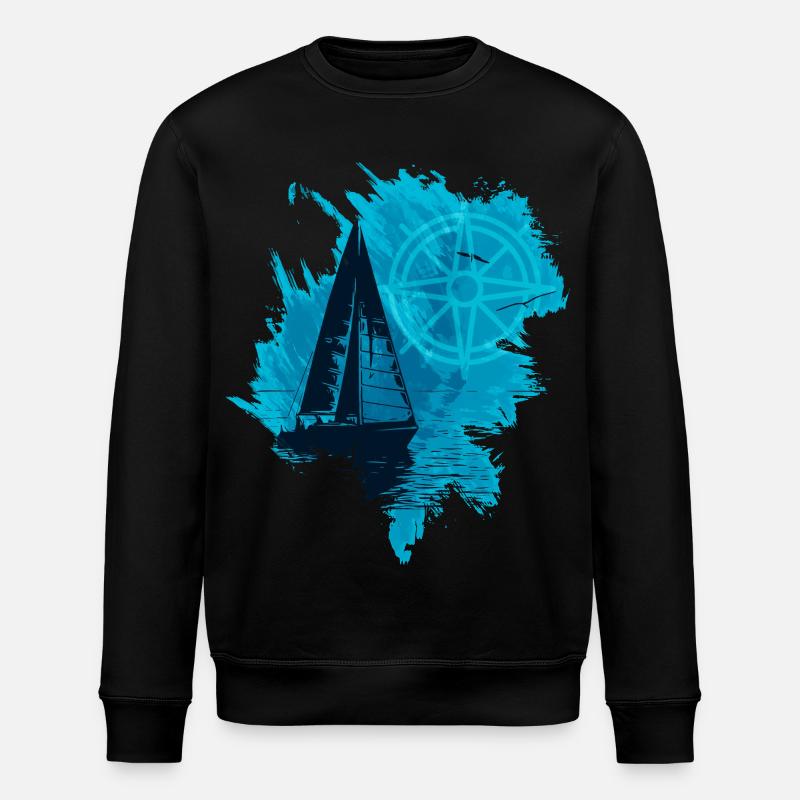 Segelboot - Stanley/Stella Unisex Bio-Sweatshirt ROLLER - Schwarz