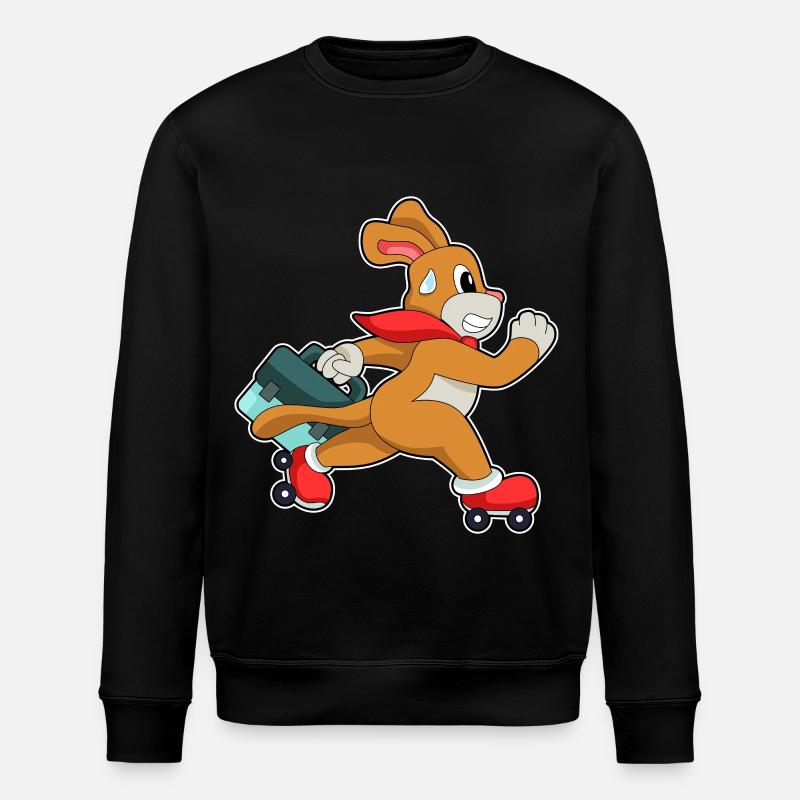 Hund Rollschuhfahren Rollschuhe - Stanley/Stella Unisex Bio-Sweatshirt ROLLER - Schwarz