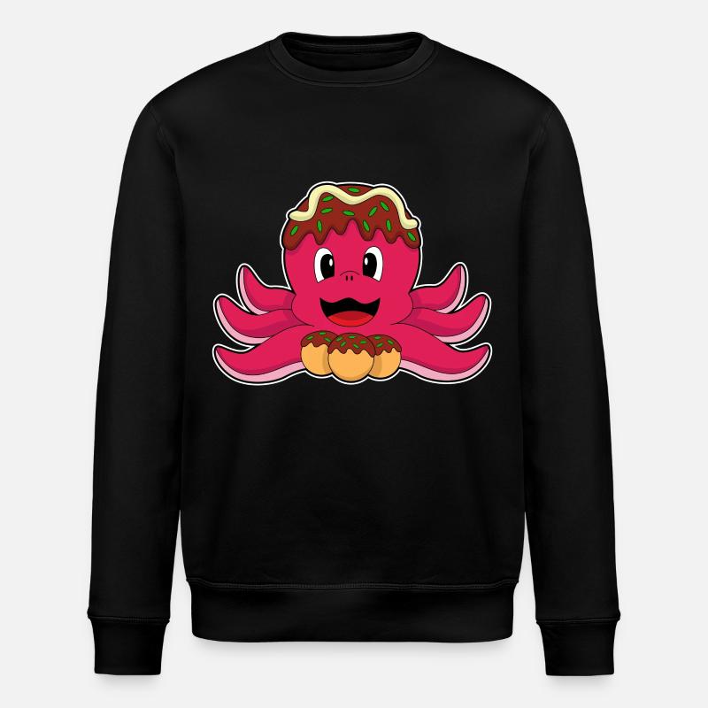 Octopus Pastry - Stanley/Stella ROLLER Unisex Organic Sweatshirt - black