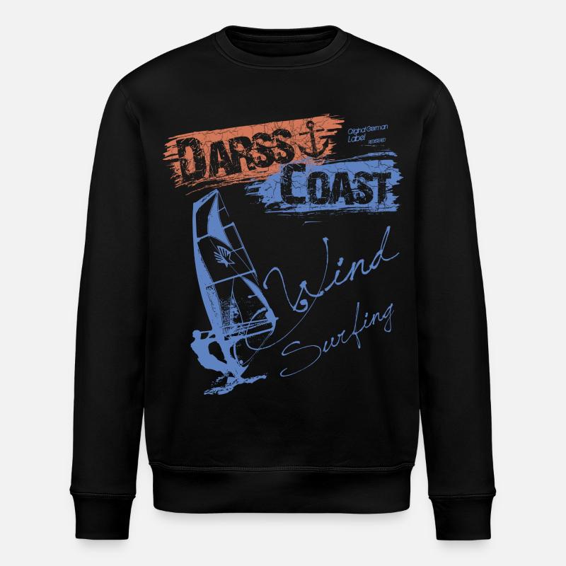 DarssCoast WINDSURFING - SURFER WINDSURFER - Stanley/Stella Unisex Bio-Sweatshirt ROLLER - Schwarz