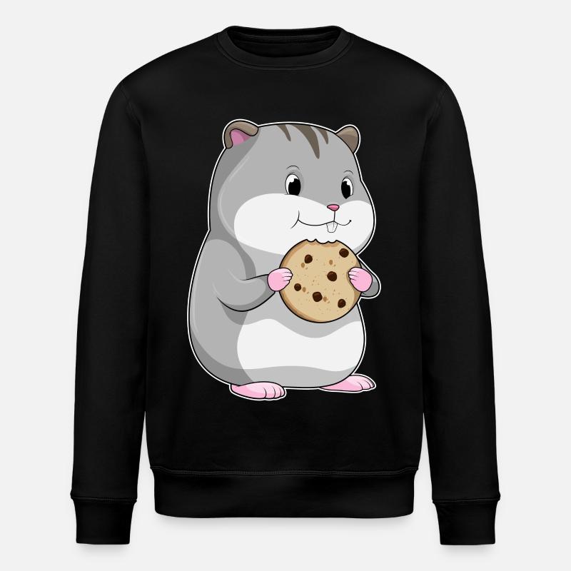 Hamster avec biscuit - Sweat bio ROLLER Stanley/Stella Unisexe - noir