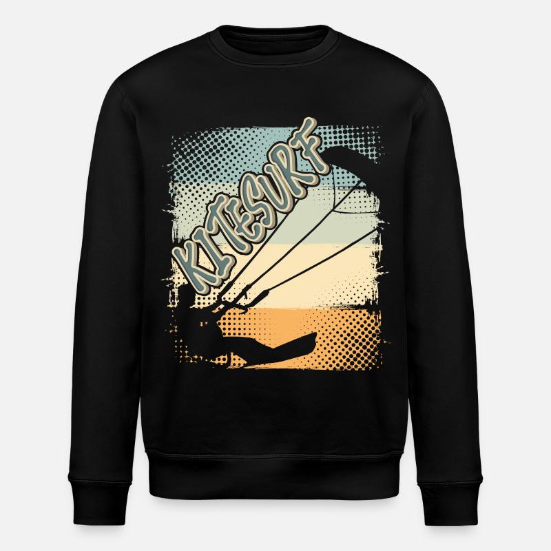 Kitesurfen Kitesurf Kitesurfer Kiteboard - Stanley/Stella Unisex Bio-Sweatshirt ROLLER - Schwarz