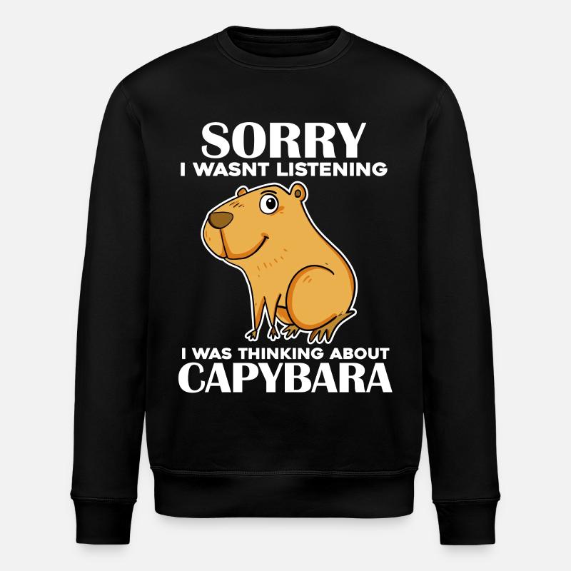 Capybara - Stanley/Stella Unisex Bio-Sweatshirt ROLLER - Schwarz