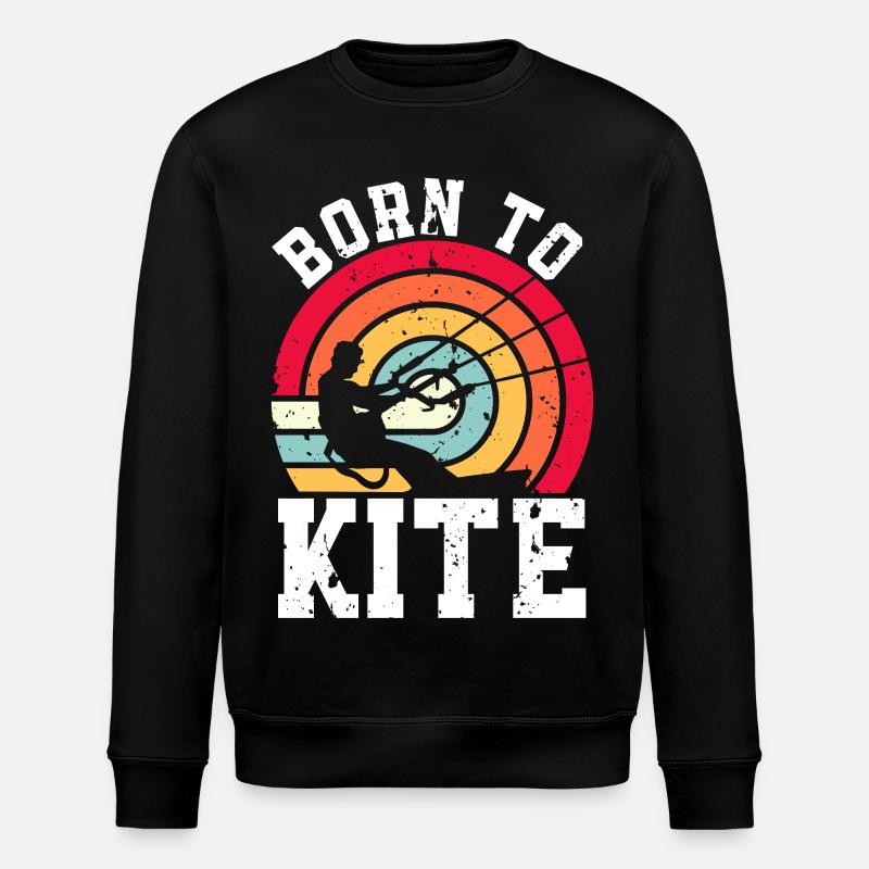 Kitesurfen Kitesurf Kitesurfer Kiteboard - Stanley/Stella Unisex Bio-Sweatshirt ROLLER - Schwarz