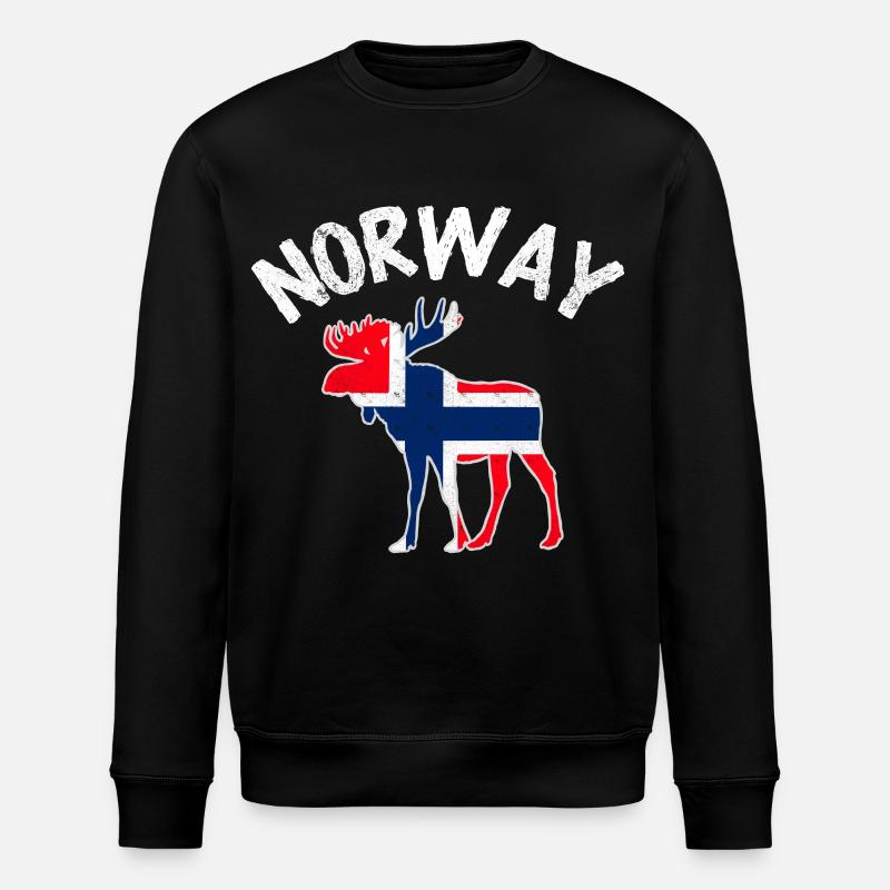 Norwegen - Stanley/Stella Unisex Bio-Sweatshirt ROLLER - Schwarz