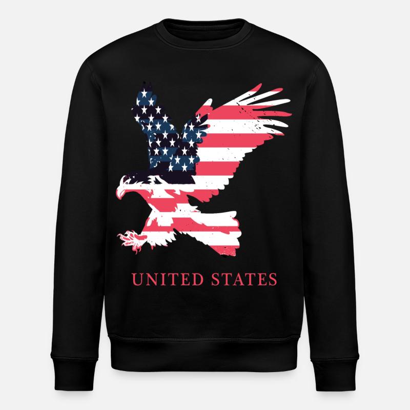 American Adler - Stanley/Stella Unisex Bio-Sweatshirt ROLLER - Schwarz