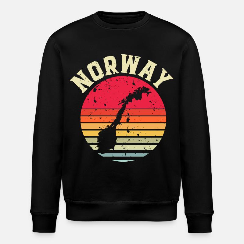 Norwegen - Stanley/Stella Unisex Bio-Sweatshirt ROLLER - Schwarz