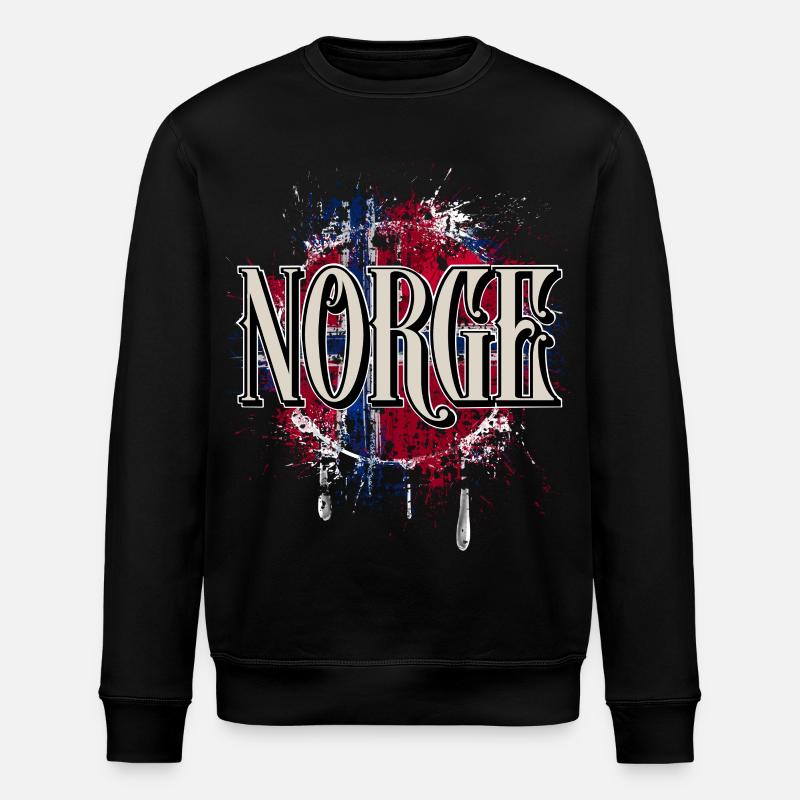 Norwegen - Stanley/Stella Unisex Bio-Sweatshirt ROLLER - Schwarz