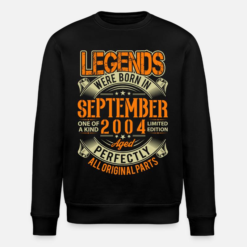 2004 Septembre Légende d’anniversaire - Sweat bio ROLLER Stanley/Stella Unisexe - noir