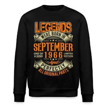 1966 Septembre Légende d’anniversaire - Sweat bio ROLLER Stanley/Stella Unisexe - noir - Devant - Nik (191cm)