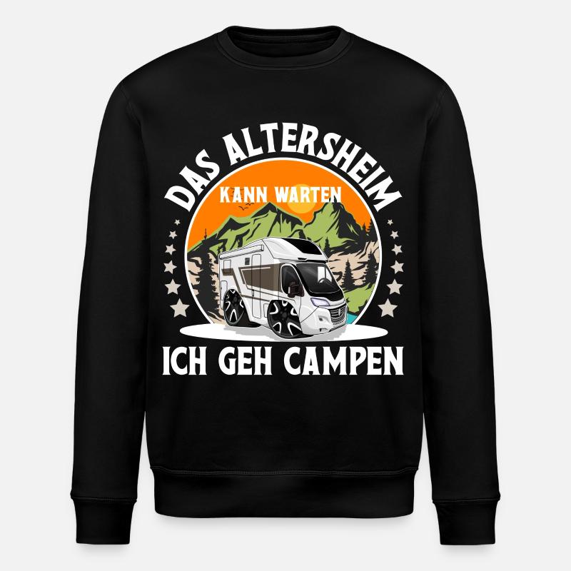 Camping Camper Campen Oma Opa - Stanley/Stella Unisex Bio-Sweatshirt ROLLER - Schwarz