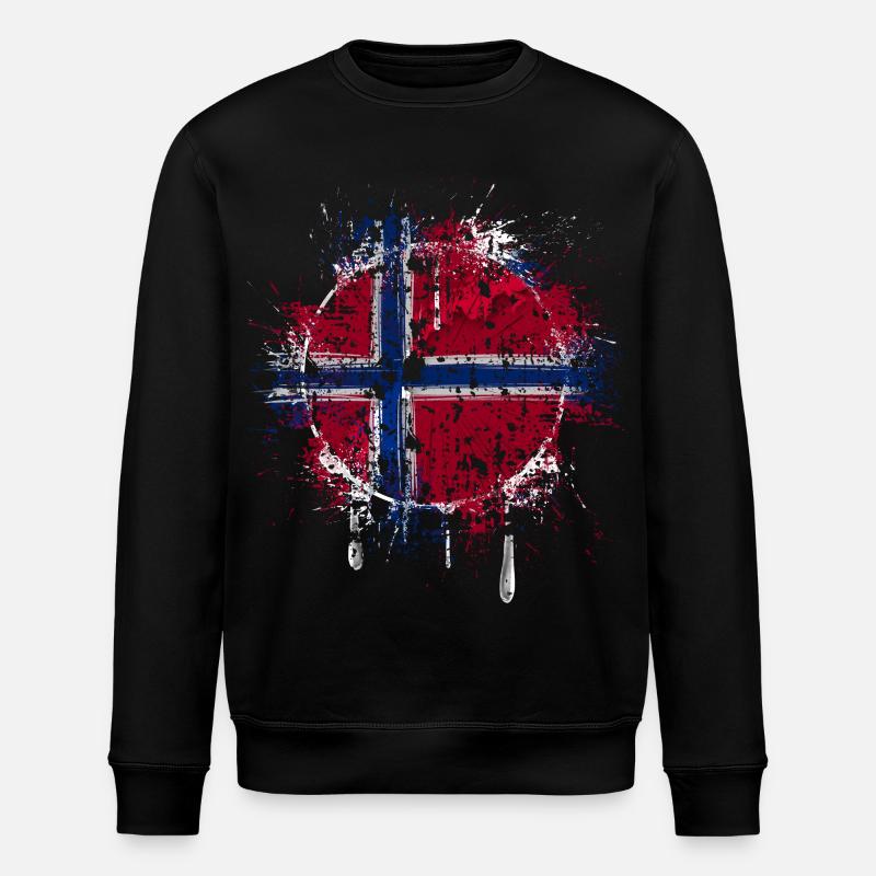 Norwegen - Stanley/Stella Unisex Bio-Sweatshirt ROLLER - Schwarz