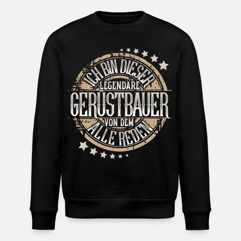 Gerüstbauer - Stanley/Stella Unisex Bio-Sweatshirt ROLLER - Schwarz