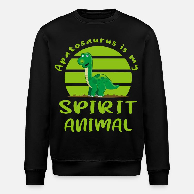 Apatosaurus - Stanley/Stella ROLLER Unisex Organic Sweatshirt - black
