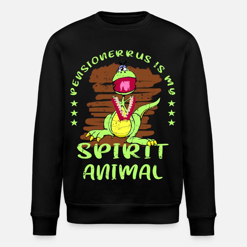 Retraité Dinosaurus - Sweat bio ROLLER Stanley/Stella Unisexe - noir