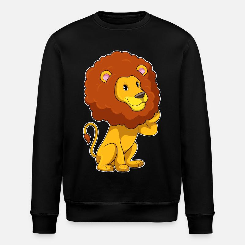 Löwe Afro Frisur - Stanley/Stella Unisex Bio-Sweatshirt ROLLER - Schwarz