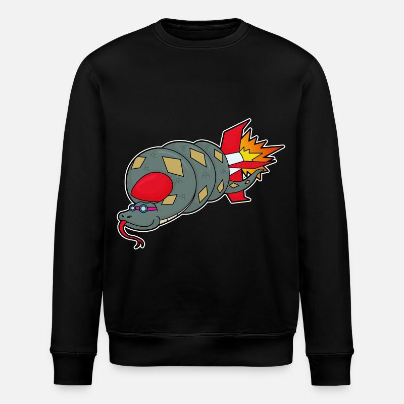 Serpent avec fusée - Sweat bio ROLLER Stanley/Stella Unisexe - noir