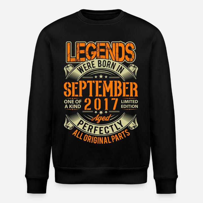 Légende d’anniversaire de septembre 2017 - Sweat bio ROLLER Stanley/Stella Unisexe - noir