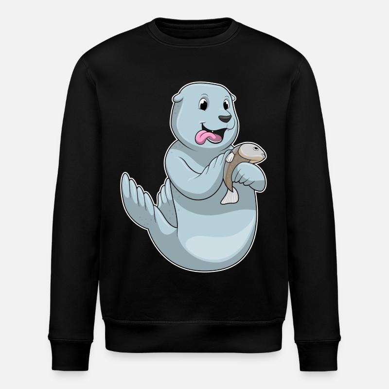 Sceller avec du poisson - Sweat bio ROLLER Stanley/Stella Unisexe - noir