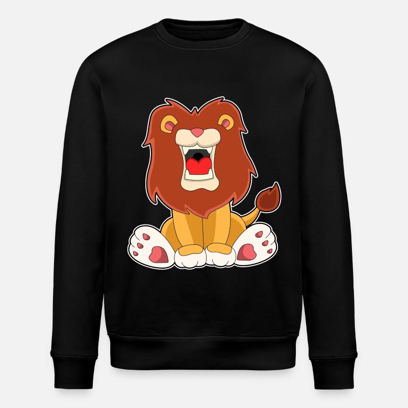 Brüllender Löwe - Stanley/Stella Unisex Bio-Sweatshirt ROLLER - Schwarz