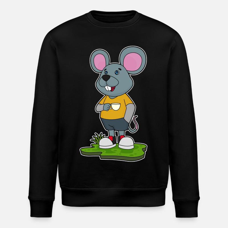 Mouse Mug - Stanley/Stella ROLLER Unisex Organic Sweatshirt - black