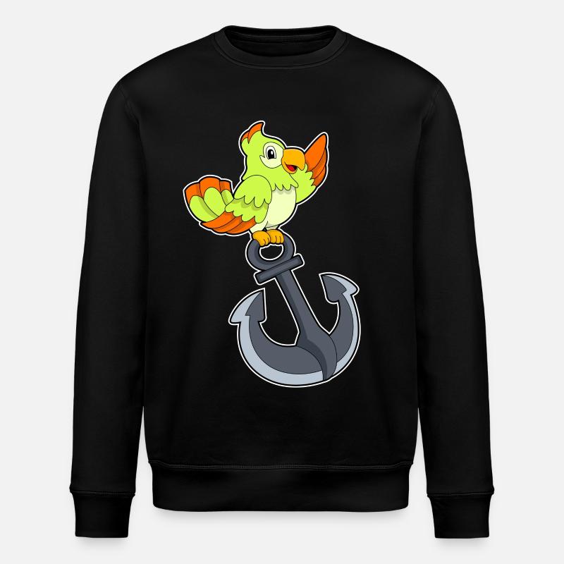 Perroquet avec ancre - Sweat bio ROLLER Stanley/Stella Unisexe - noir