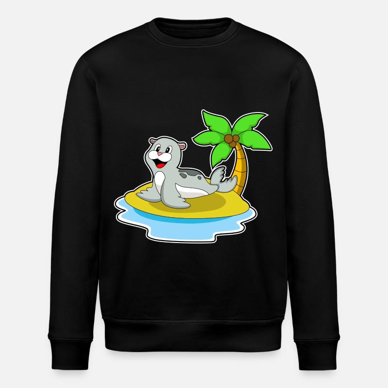 Sceau sur l’île - Sweat bio ROLLER Stanley/Stella Unisexe - noir