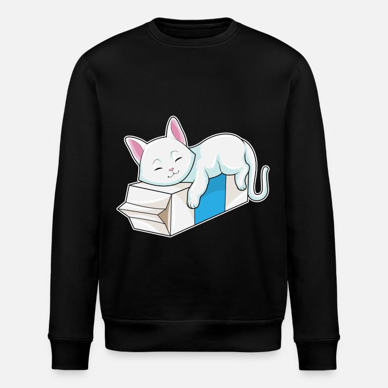 Chat au lait - Sweat bio ROLLER Stanley/Stella Unisexe - noir