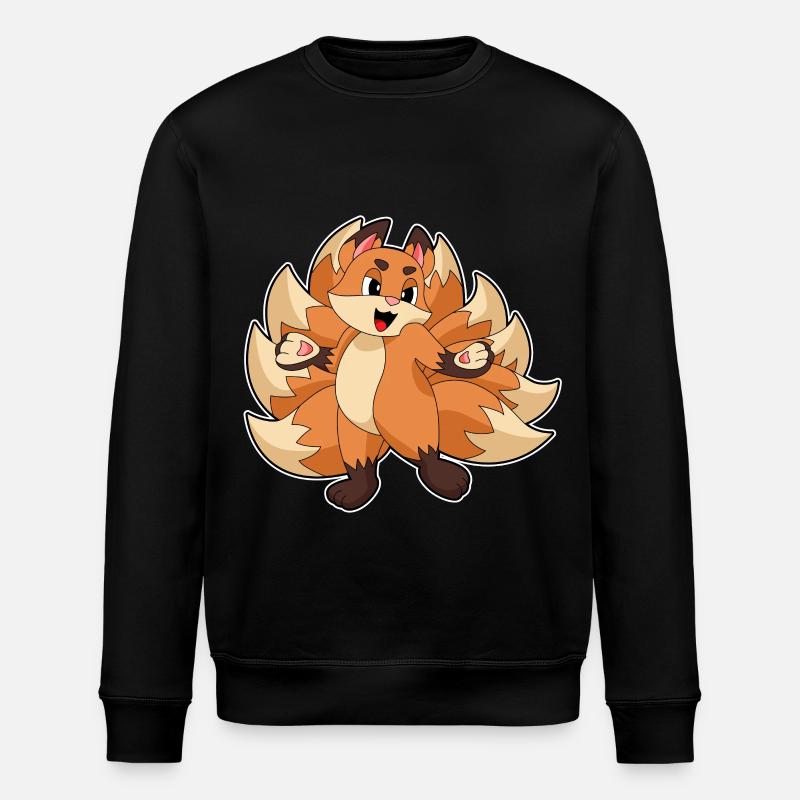 Funny fox - Stanley/Stella ROLLER Unisex Organic Sweatshirt - black