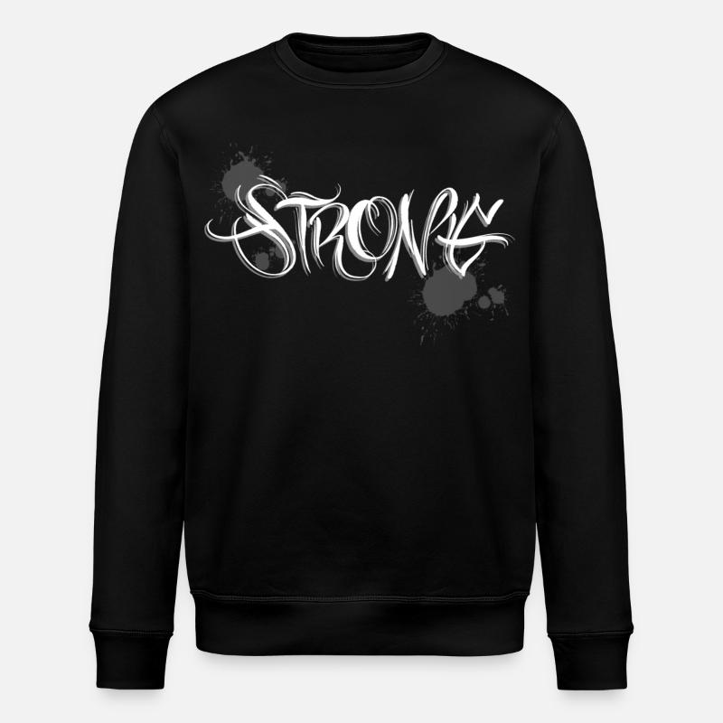 Stark Strong Graffiti gym Training. - Stanley/Stella Unisex Bio-Sweatshirt ROLLER - Schwarz