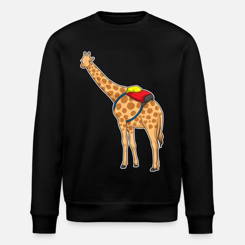 Giraffe Student Backpack School - Stanley/Stella ROLLER Unisex Organic Sweatshirt - black