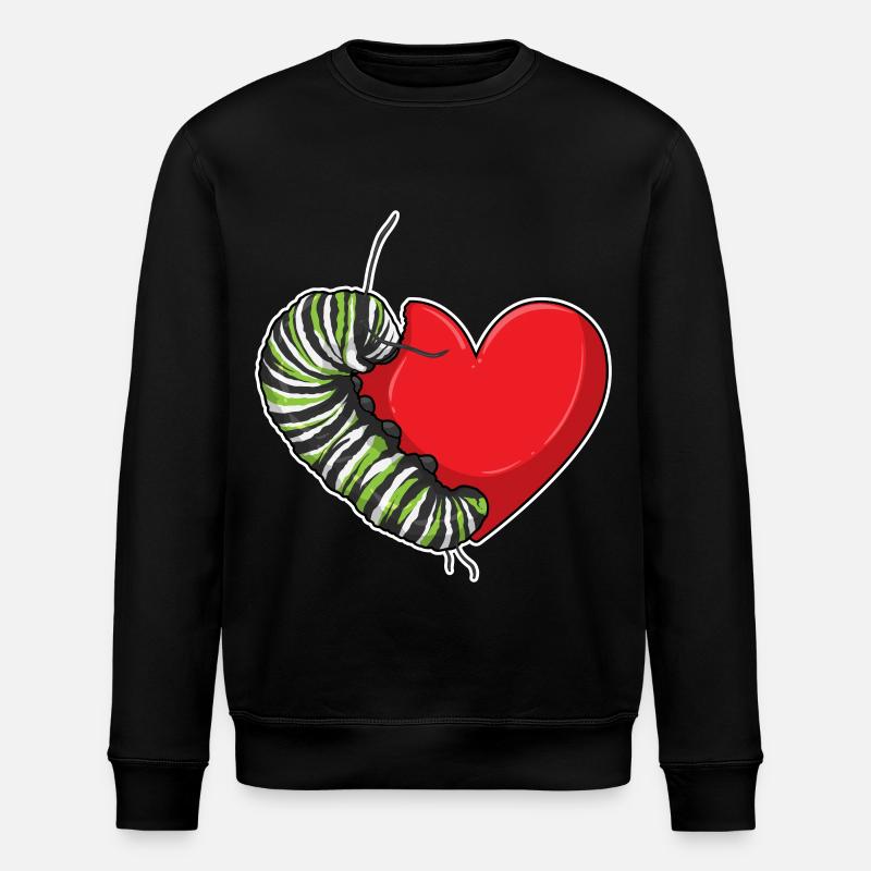 Raupe Herz - Stanley/Stella Unisex Bio-Sweatshirt ROLLER - Schwarz