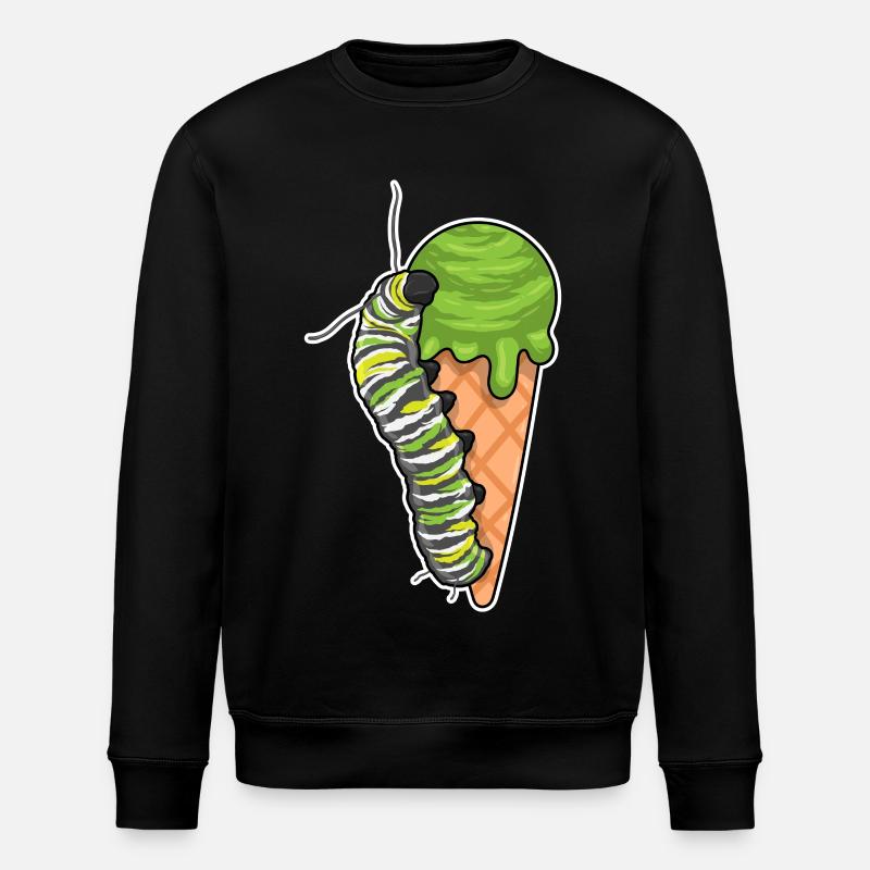 Raupe Waffeleis - Stanley/Stella ROLLER Unisex Organic Sweatshirt - black