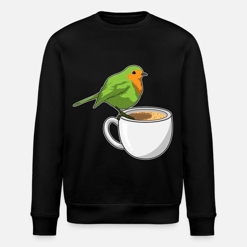 Vogel Kaffee Tasse - Stanley/Stella Unisex Bio-Sweatshirt ROLLER - Schwarz
