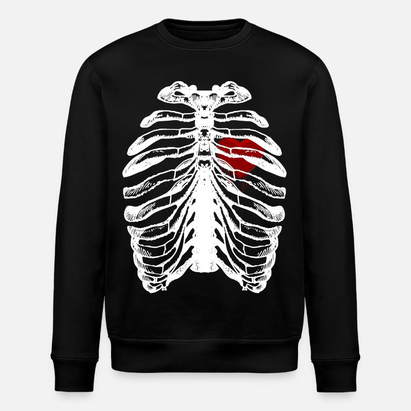 Skelett - Stanley/Stella Unisex Bio-Sweatshirt ROLLER - Schwarz