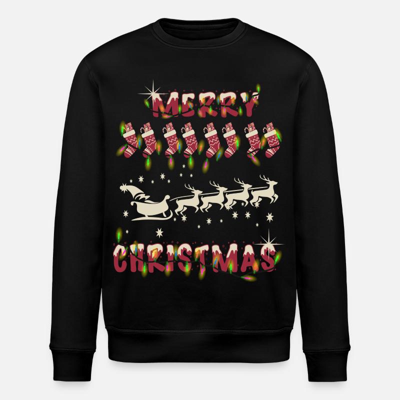 Weihnachtsmann - Stanley/Stella Unisex Bio-Sweatshirt ROLLER - Schwarz